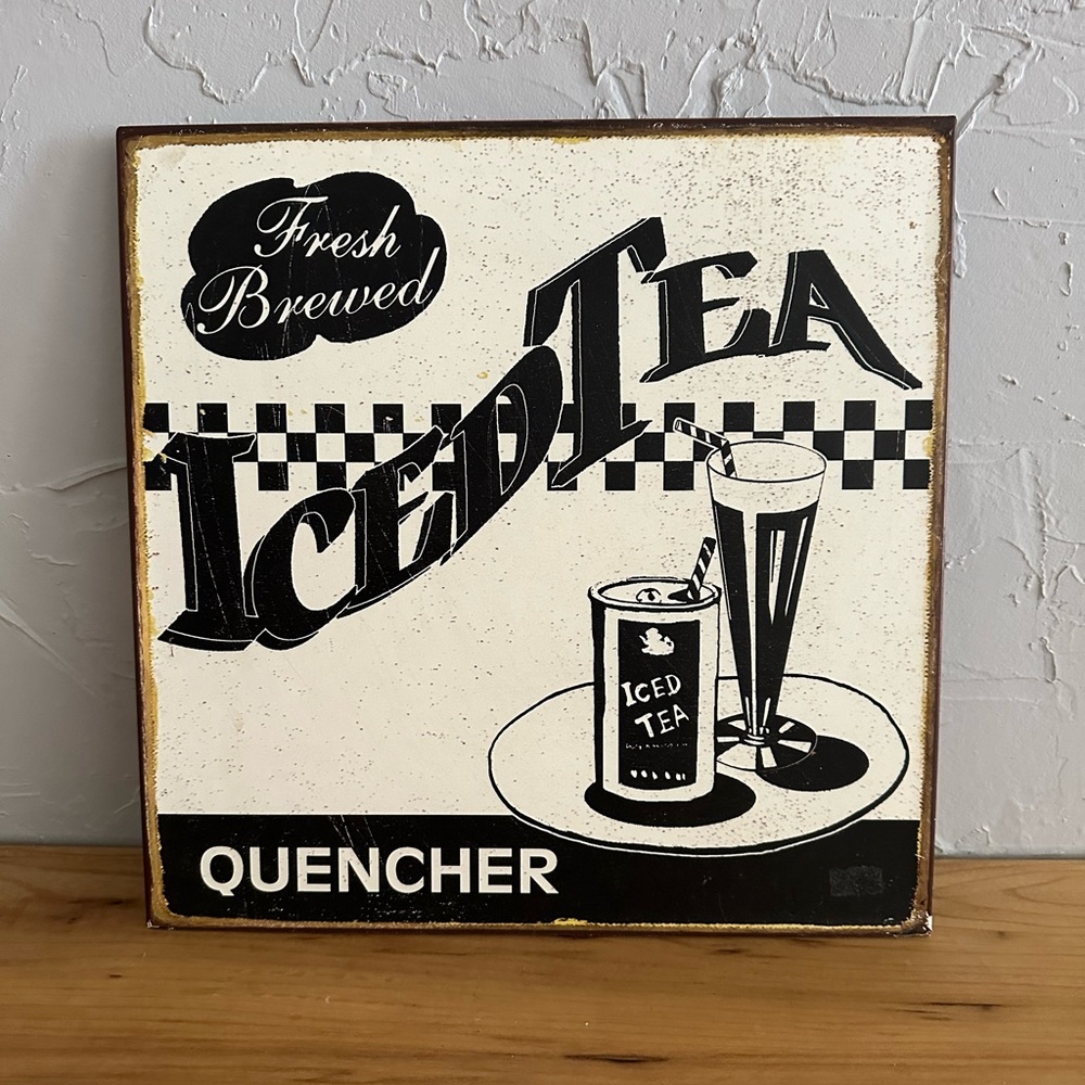 12x12 Metal Iced Tea sign